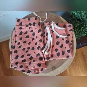 Leopard Print Kids Shorts Set